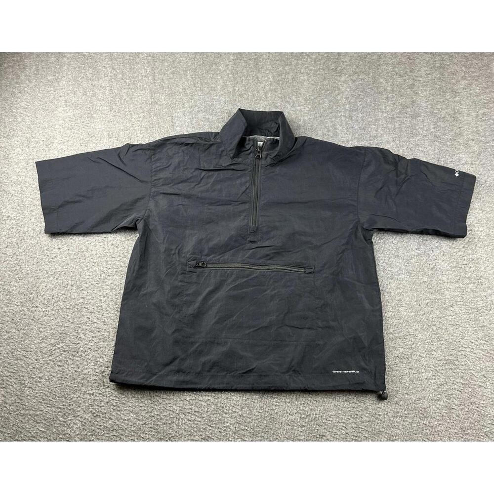 Columbia Men's Black Windbreaker Jacket Size Small
